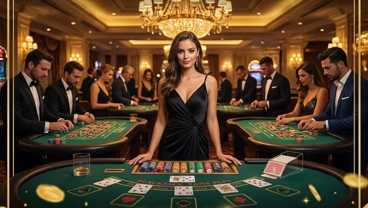 A player's hands on a blackjack table with cards and chips, illustrating effective blackjack strategy